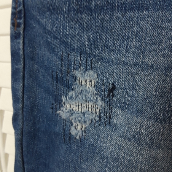 Indigo Rein Jeans Women Juniors Size 7 Ankle Skinny Distressed 2 Button Closure - Picture 4 of 16